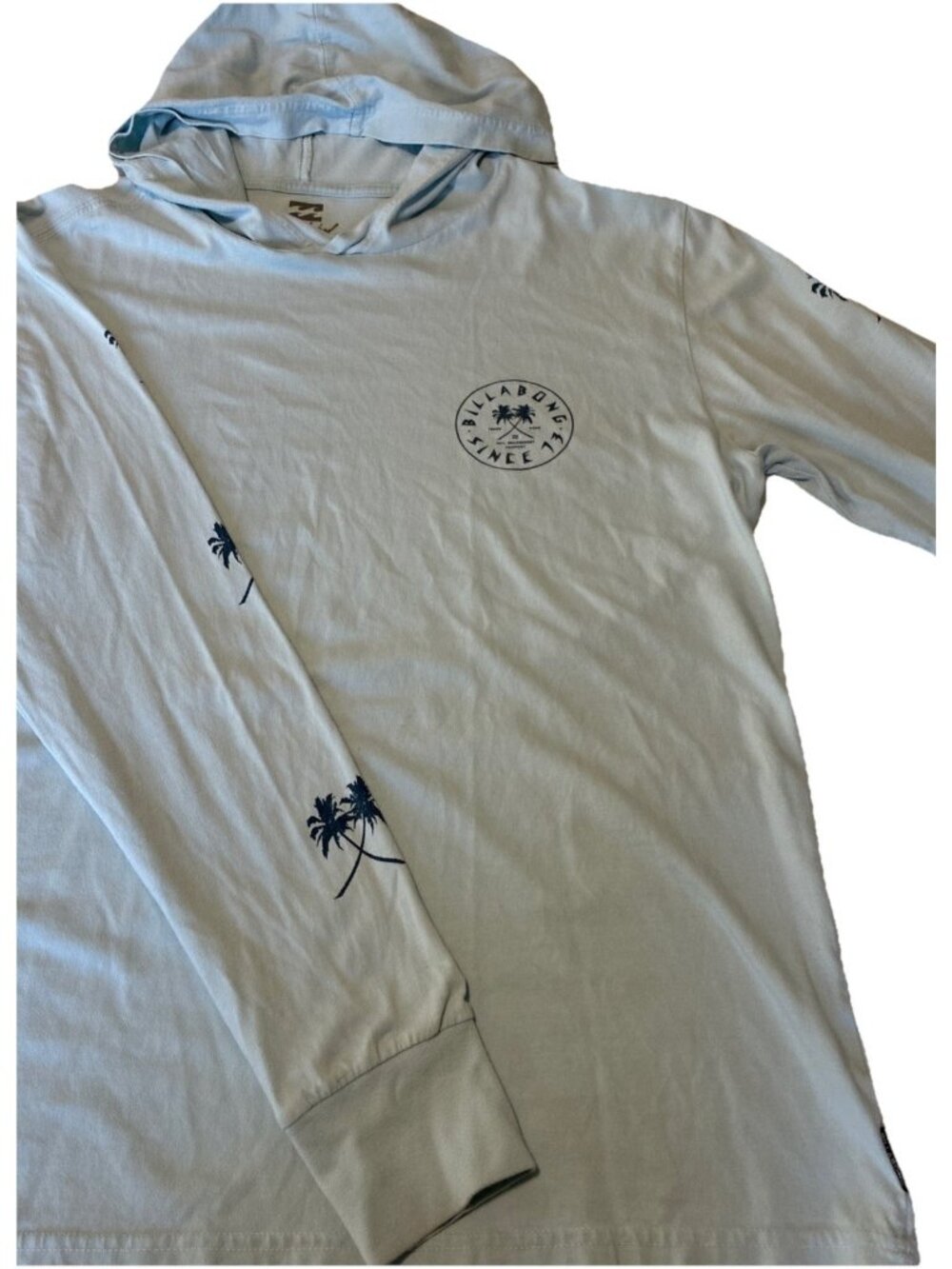Billabong Wave Washed Polo Shirt Men Small Light Blue M4103BTE Tailored Fit Surf